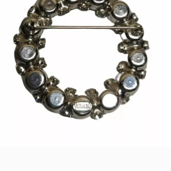 Warner Vintage Signed Circle Brooch Pin - Picture 3 of 9